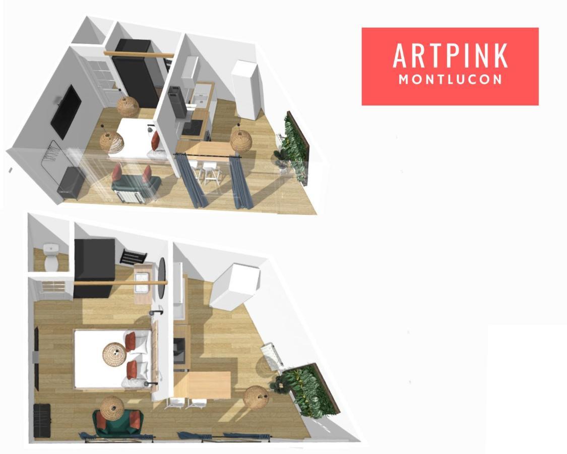 Artpink - Ideal Pros - Proche Commerces - Agathor Montluçon Екстериор снимка
